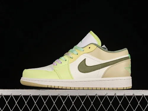 All categories Air Jordan Jordan series basketball shoes Air Jordan 1 Low Air Jordan 1 Low AJ1 Joe 1 fresh white and green cultural low-top basketball shoes FD9906-131
